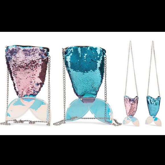 New Olivia Miller Mermaid Aqua Hightops & Purse - Picture 6 of 6